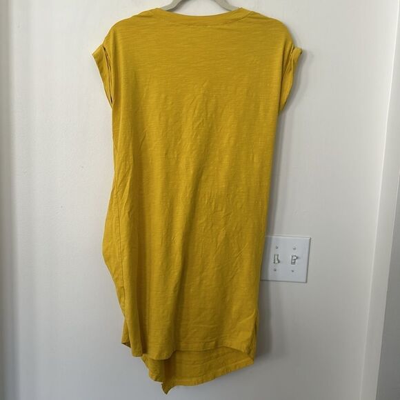 UCHUU Mustard Asymmetric Tee Shirt Dress 2=M - Picture 5 of 9